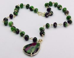 Ruby in Zoisite necklace